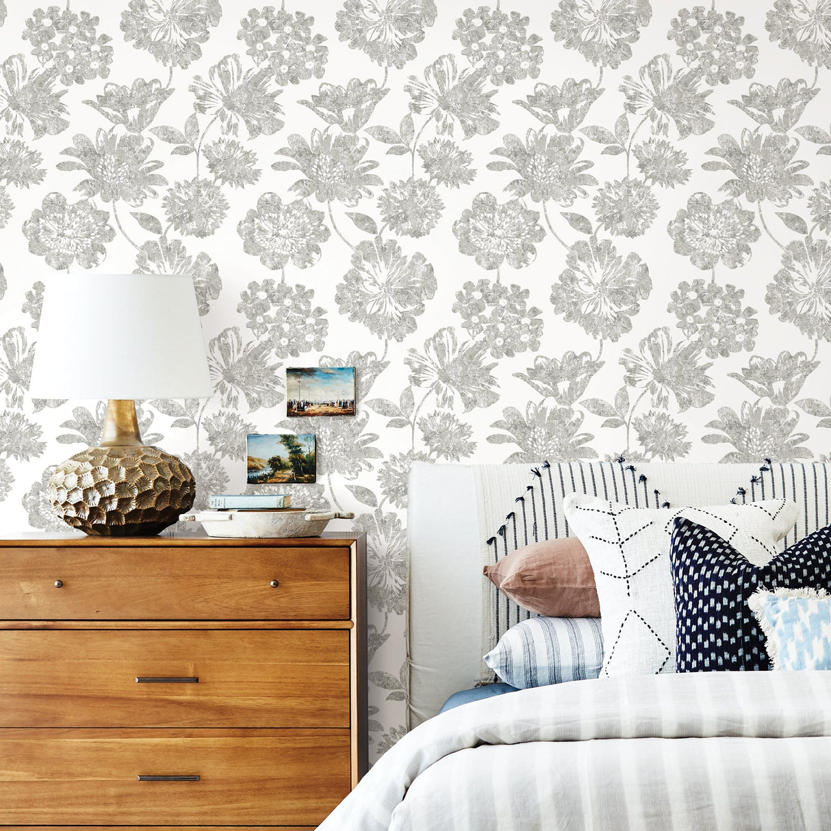 A-Street Prints 2901-25416 Folia Taupe Floral Wallpaper