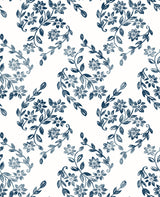 A-Street Prints 2901-25428 Arabesque Blue Floral Trail Wallpaper