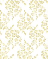 A-Street Prints 2901-25430 Arabesque Mustard Floral Trail Wallpaper