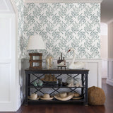 A-Street Prints 2901-25431 Arabesque Teal Floral Trail Wallpaper