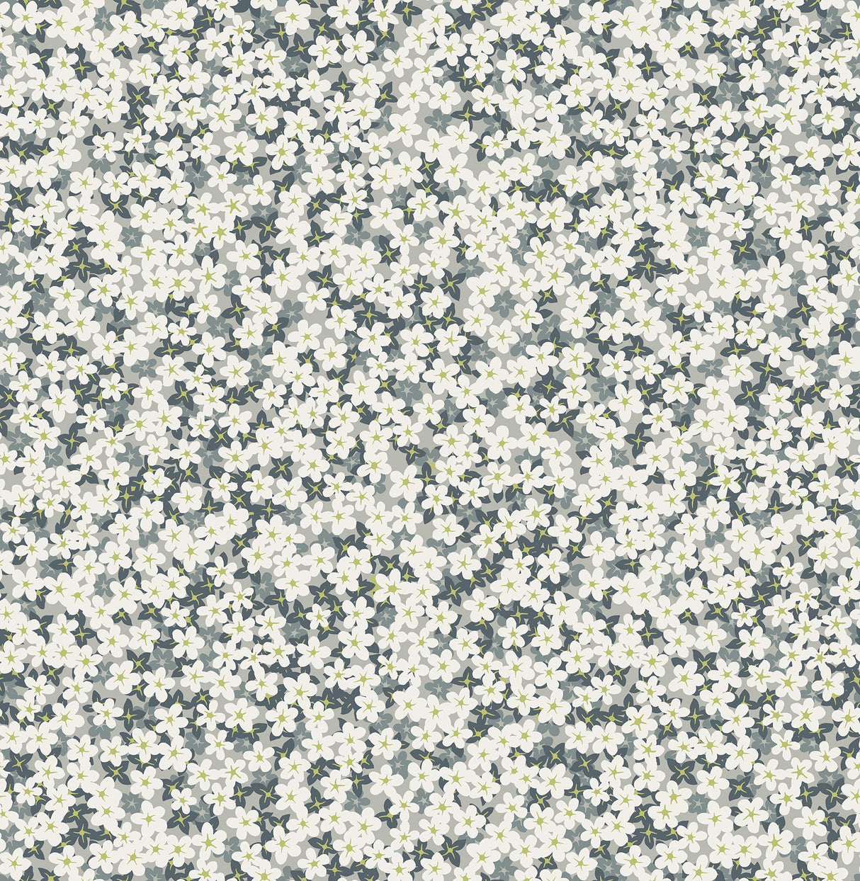 A-Street Prints 2901-25447 Giverny Grey Miniature Floral Wallpaper