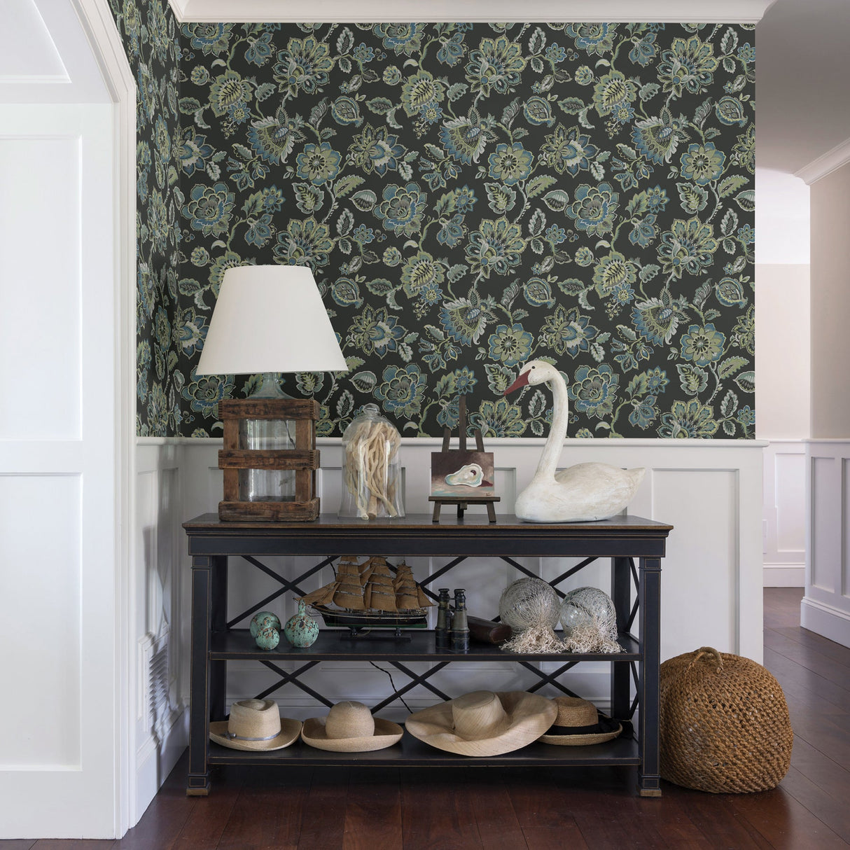 A-Street Prints 2901-87516 Corona Multicolor Jacobean Wallpaper