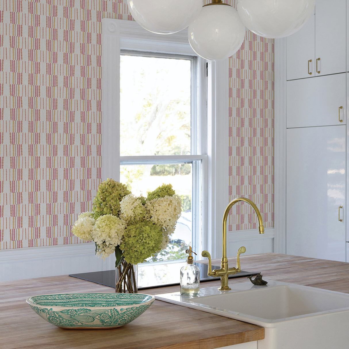 A-Street Prints 2903-25807 Burgen Orange Geometric Linen Wallpaper