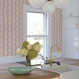 A-Street Prints 2903-25807 Burgen Orange Geometric Linen Wallpaper