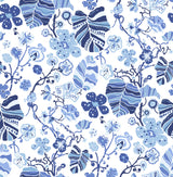 A-Street Prints 2903-25810 Gwyneth Indigo Floral Wallpaper