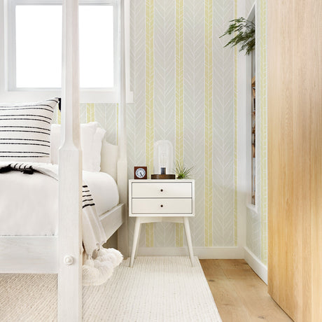A-Street Prints 2903-25818 Lottie Yellow Stripe Wallpaper