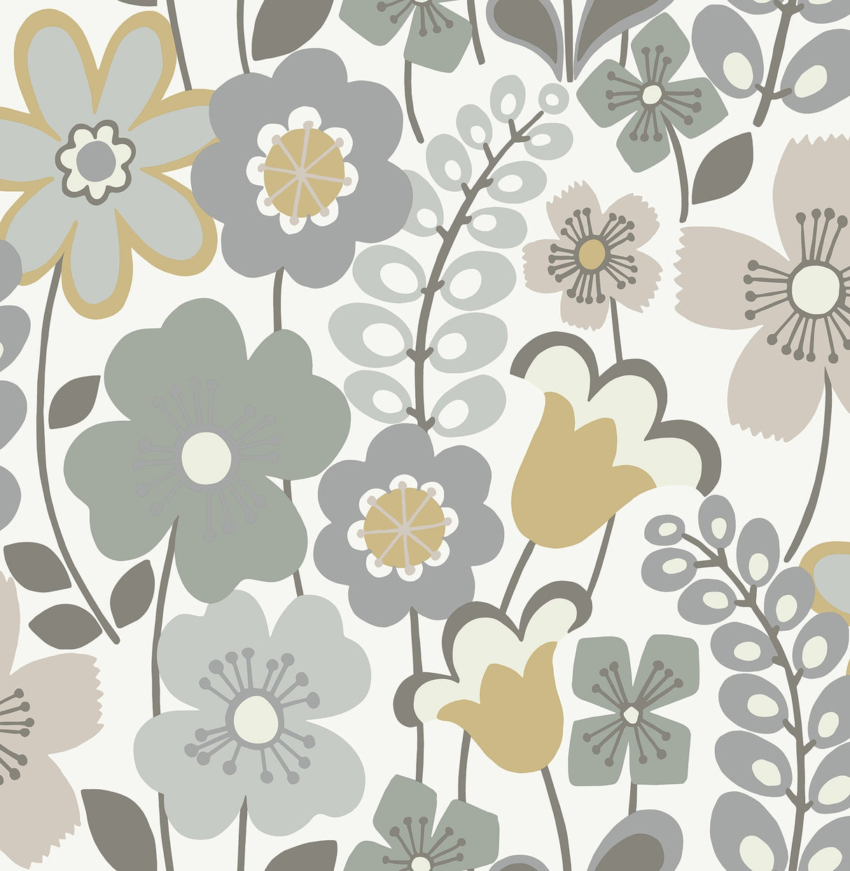 A-Street Prints 2903-25826 Piper Lavender Floral Wallpaper