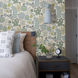 A-Street Prints 2903-25827 Piper Green Floral Wallpaper