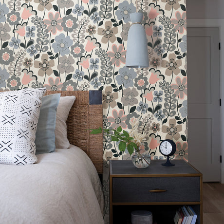 A-Street Prints 2903-25828 Piper Light Blue Floral Wallpaper