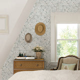 A-Street Prints 2903-25836 Emery Light Blue Floral Wallpaper