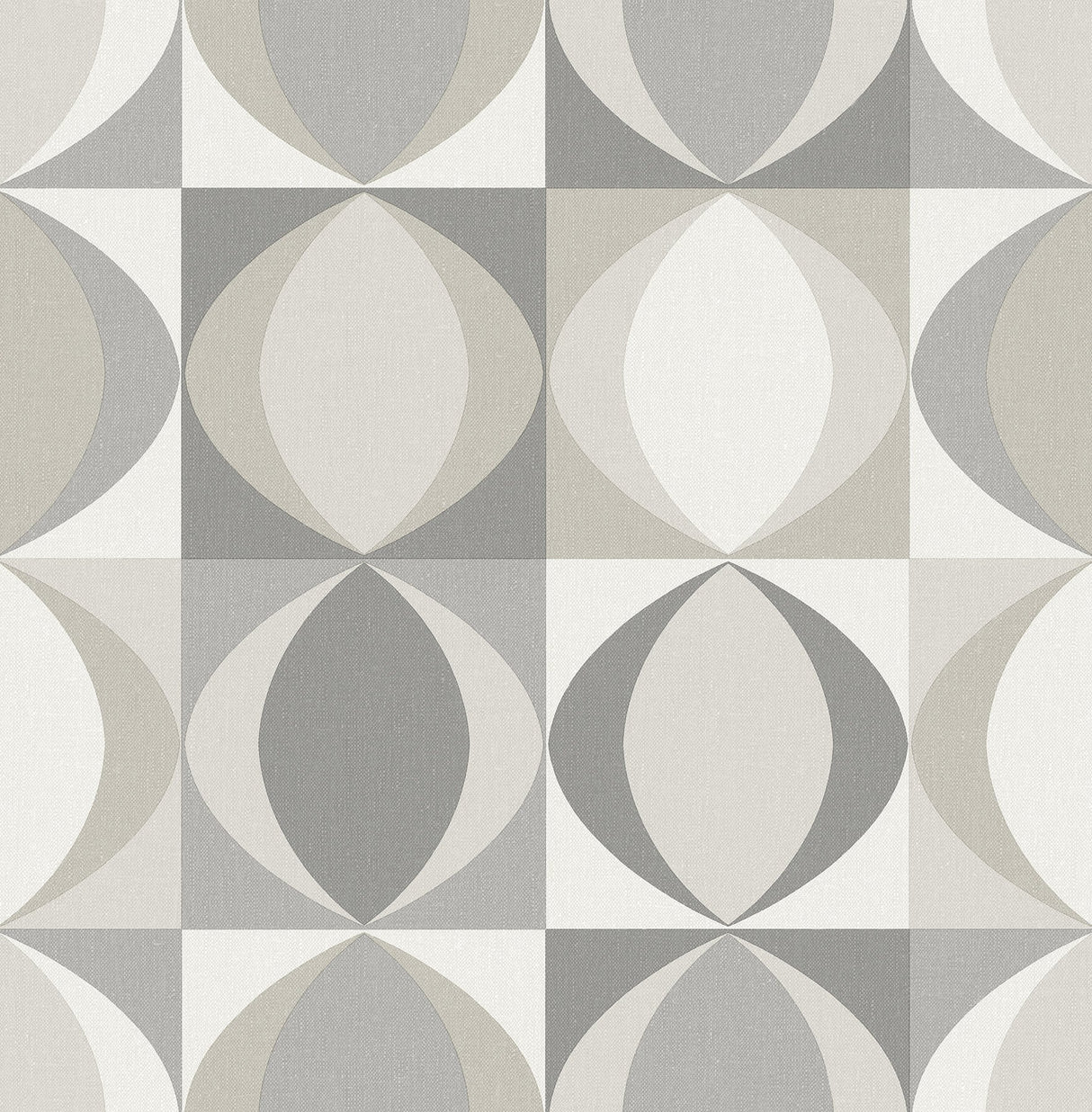 A-Street Prints 2903-25843 Archer Grey Linen Geometric Wallpaper