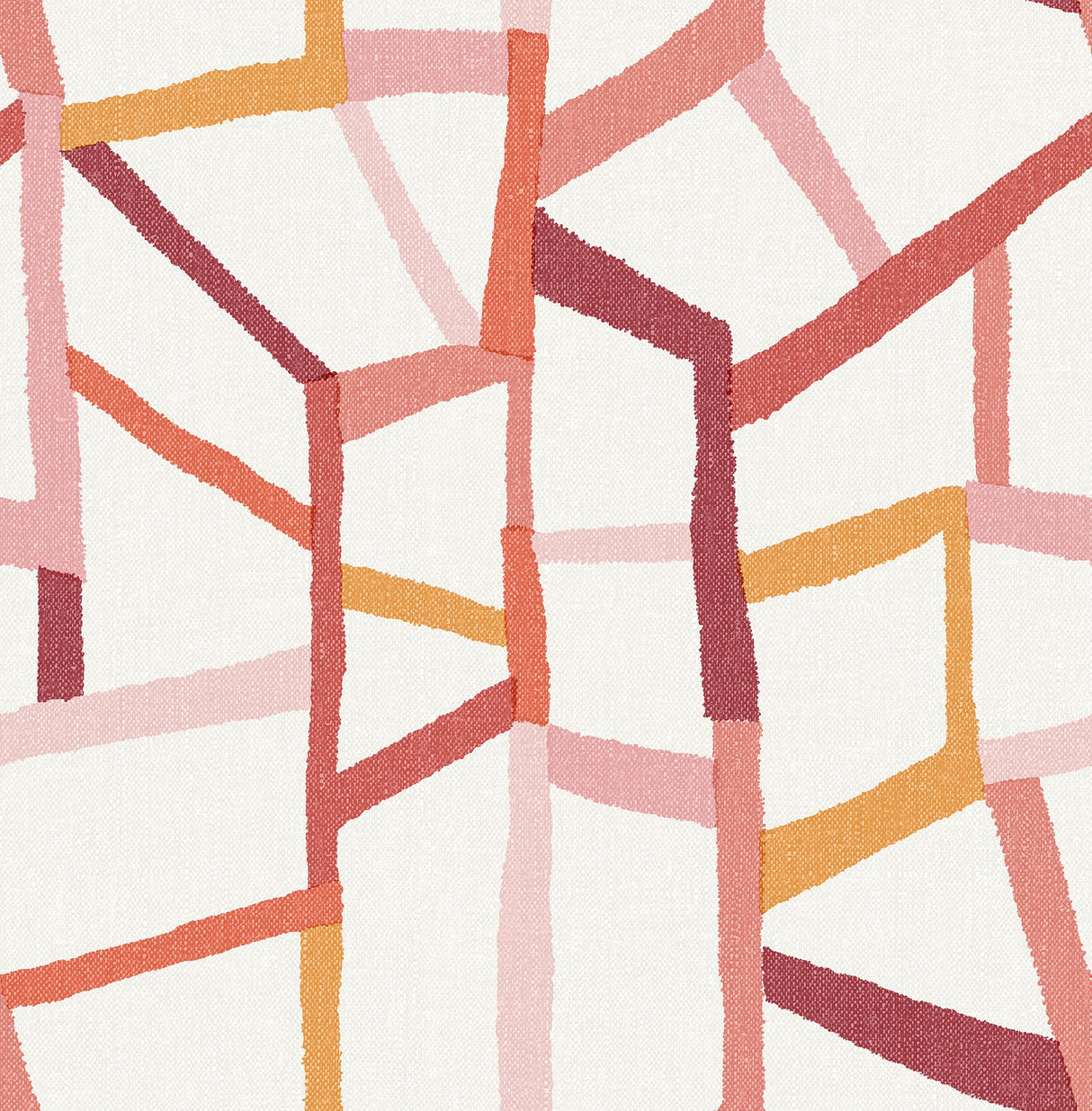 A-Street Prints 2903-25846 Tate Pink Geometric Linen Wallpaper
