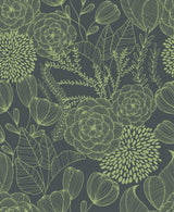 A-Street Prints 2903-25855 Alannah Green Botanical Wallpaper
