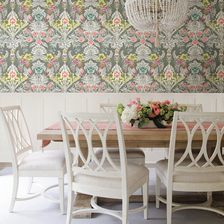 A-Street Prints 2903-25860 Vera Multicolor Floral Damask Wallpaper
