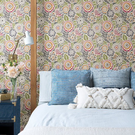 A-Street Prints 2903-25865 Lucy Multicolor Floral Wallpaper