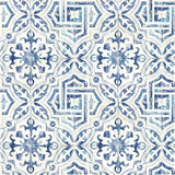 Brewster 2904-12332 Sonoma Navy Spanish Tile Wallpaper