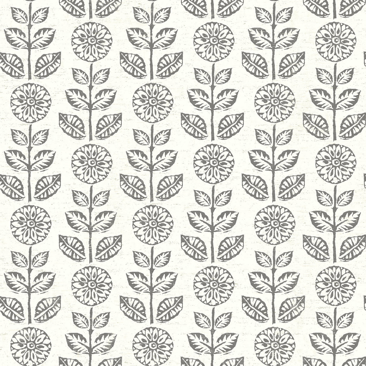 Brewster 2904-13511 Dolly Dark Brown Folk Floral Wallpaper