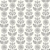 Brewster 2904-13511 Dolly Dark Brown Folk Floral Wallpaper