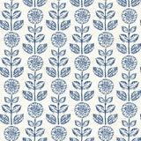 Brewster 2904-13512 Dolly Navy Folk Floral Wallpaper