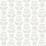 Brewster 2904-13514 Dolly Taupe Folk Floral Wallpaper