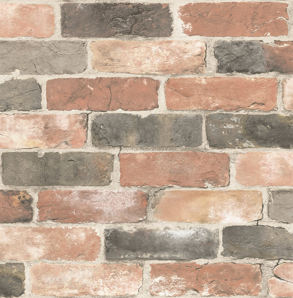 Brewster 2904-22320 Cody Red Reclaimed Bricks Wallpaper