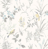 Brewster 2904-24172 Imperial Garden Light Grey Botanical Wallpaper