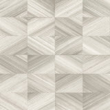 Brewster 2904-25377 Stratum Taupe Geometric Faux Wood Wallpaper