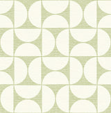 Brewster 2904-25670 Deedee Green Geometric Faux Grasscloth Wallpaper