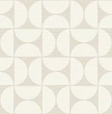 Brewster 2904-25671 Deedee Beige Geometric Faux Grasscloth Wallpaper