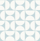 Brewster 2904-25673 Deedee Light Blue Geometric Faux Grasscloth Wallpaper