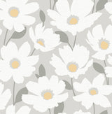 Brewster 2904-25674 Astera Grey Floral Wallpaper