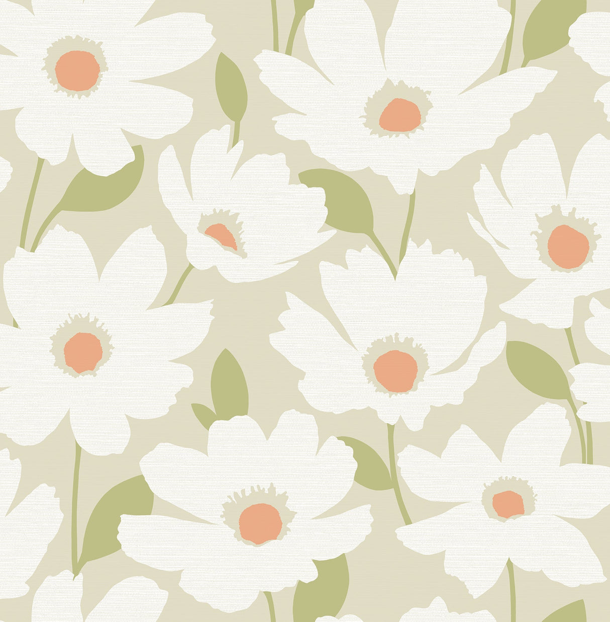 Brewster 2904-25676 Astera Neutral Floral Wallpaper