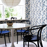 Brewster 2904-25682 Nyssa Blue Leaves Wallpaper