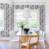 Brewster 2904-25683 Nyssa Grey Leaves Wallpaper