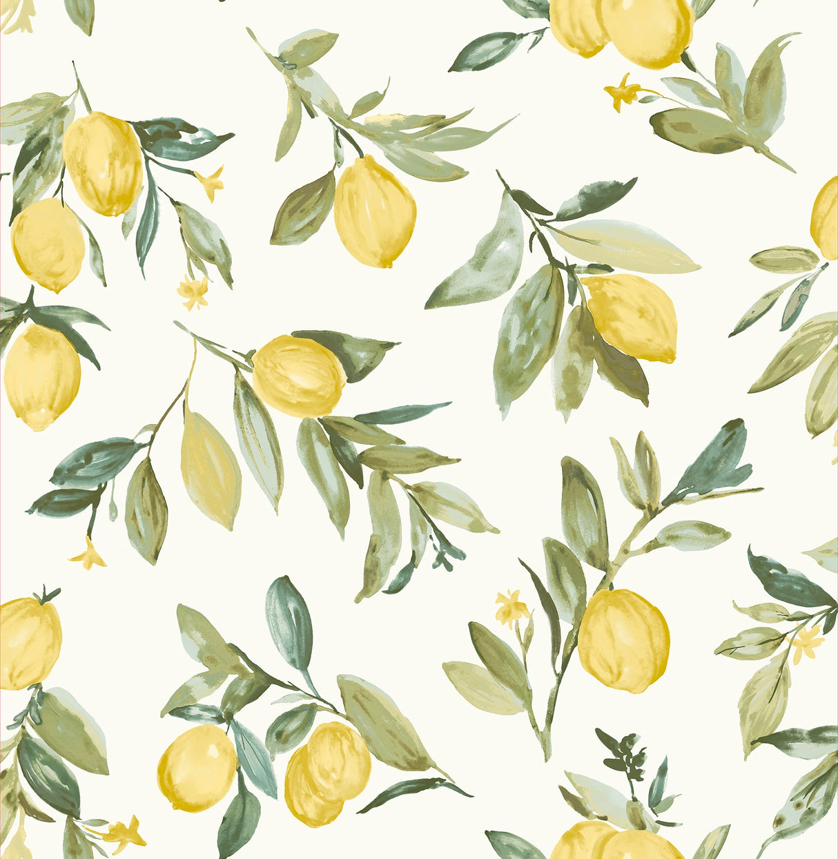 Brewster 2904-25687 Limon Yellow Fruit Wallpaper