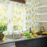 Brewster 2904-25687 Limon Yellow Fruit Wallpaper