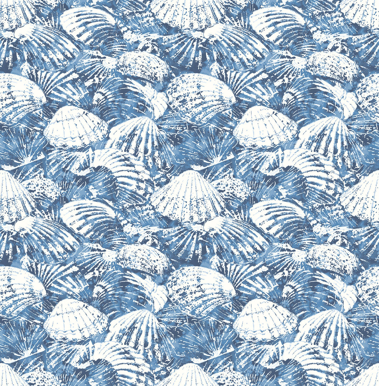 Brewster 2904-25691 Surfside Blue Shells Wallpaper