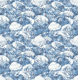 Brewster 2904-25691 Surfside Blue Shells Wallpaper