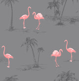 Brewster 2904-41239SW Sanibel Taupe Flamingo Wallpaper