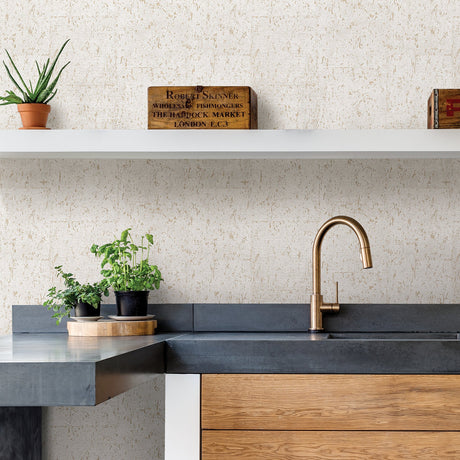 A-Street Prints 2908-24948 Millau Eggshell Faux Concrete Wallpaper