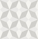 A-Street Prints 2908-25301 Valiant Off-White Faux Grasscloth Geometric Wallpaper