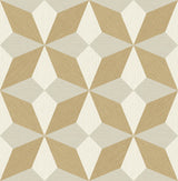 A-Street Prints 2908-25302 Valiant Beige Faux Grasscloth Geometric Wallpaper
