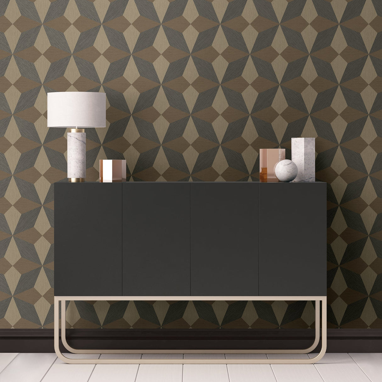 A-Street Prints 2908-25303 Valiant Multicolor Faux Grasscloth Geometric Wallpaper