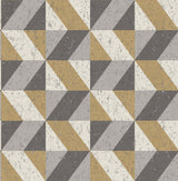 A-Street Prints 2908-25311 Cerium Metallic Concrete Geometric Wallpaper