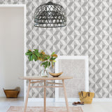 A-Street Prints 2908-25314 Cerium Grey Concrete Geometric Wallpaper