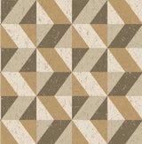 A-Street Prints 2908-25315 Cerium Light Brown Concrete Geometric Wallpaper