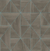 A-Street Prints 2908-25322 Cheverny Coffee Geometric Wood Wallpaper