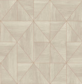 A-Street Prints 2908-25324 Cheverny Cream Geometric Wood Wallpaper