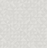 A-Street Prints 2908-25325 Gallerie Light Grey Geometric Wood Wallpaper