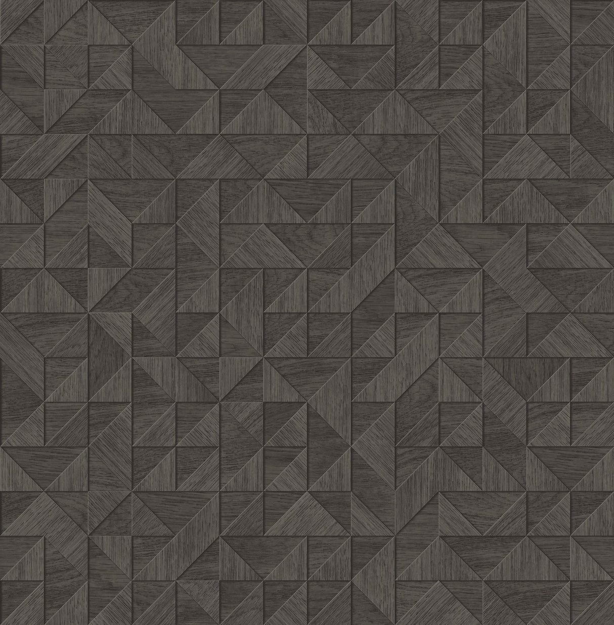 A-Street Prints 2908-25326 Gallerie Dark Brown Geometric Wood Wallpaper